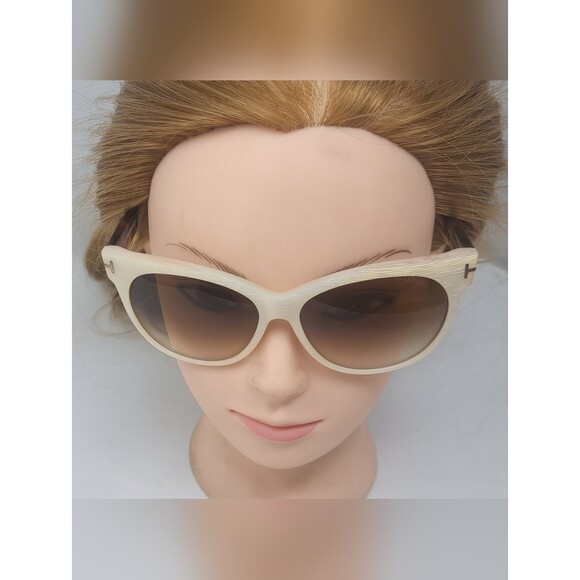 Tom Ford Women\'s Sunglasses Saskia TF330 Ivory Havana Brown Gradient 57-14-140 main image 5